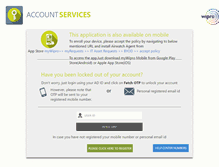 Tablet Screenshot of accountservices.wipro.com